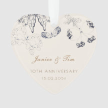 Elegant Butterflies Keepsake Wedding Anniversary