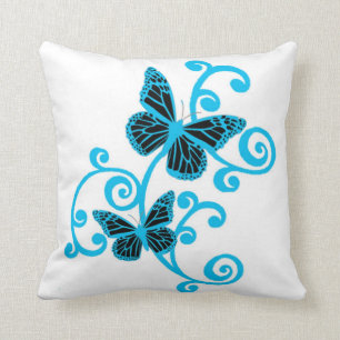 Elegant Butterflies Pattern Throw Pillow
