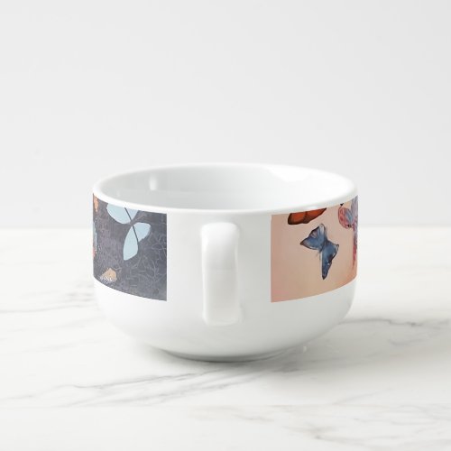 Elegant Butterflies Soup Mug