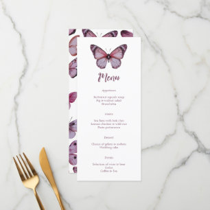 Elegant Butterflies Wedding CUSTOM Party Menu