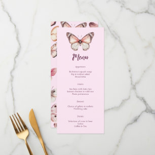 Elegant Butterflies Wedding CUSTOM Party Menu