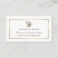 Elegant Butterfly, Admission Ticket