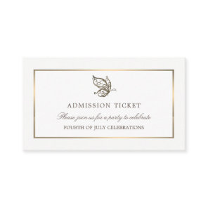 Elegant Butterfly, Admission Ticket Enclosure Card