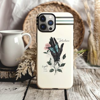 Elegant Butterfly and Glove Art Phone Case  