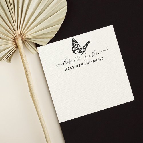 Elegant Butterfly Beautician Next Appointment Card