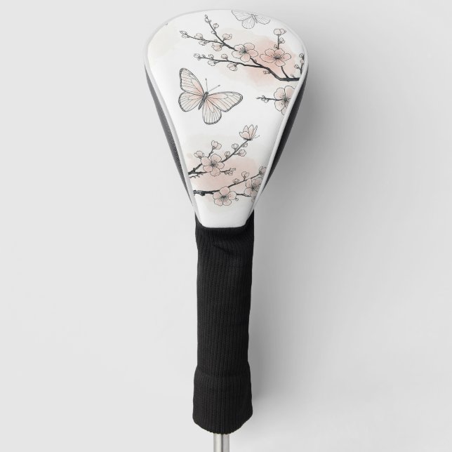 Elegant Butterfly Blossom (10) Golf Head Cover (Front)