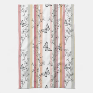 Elegant Butterfly Blossom (10) Kitchen Towel