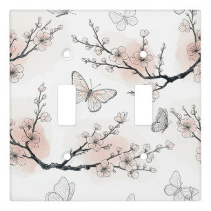 Elegant Butterfly Blossom (10) Light Switch Cover