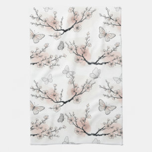 Elegant Butterfly Blossom (11) Kitchen Towel