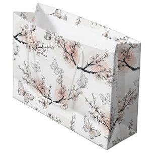 Elegant Butterfly Blossom (11) Large Gift Bag