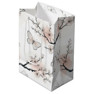 Elegant Butterfly Blossom (11) Medium Gift Bag