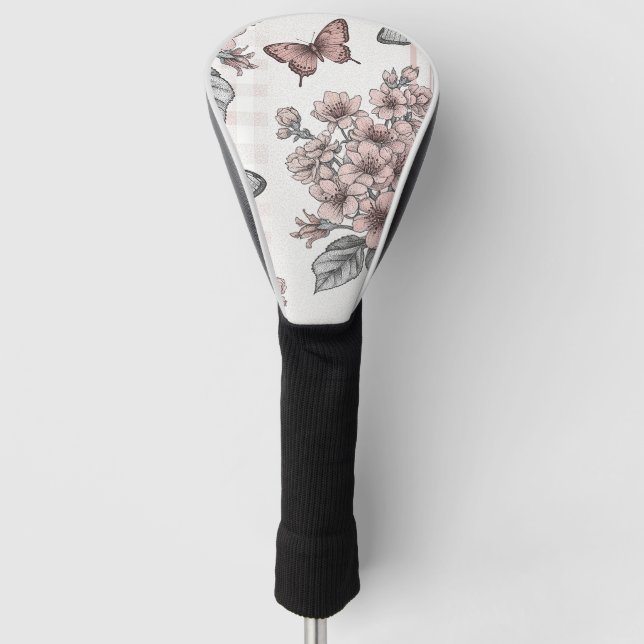 Elegant Butterfly Blossom (1) Golf Head Cover (Front)