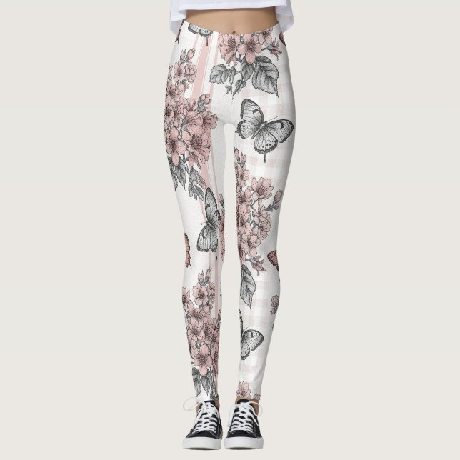 Elegant Butterfly Blossom (1) Leggings (Front)