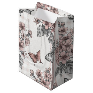 Elegant Butterfly Blossom (1) Medium Gift Bag