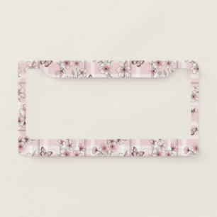 Elegant Butterfly Blossom (2) License Plate Frame