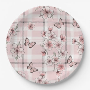 Elegant Butterfly Blossom (2) Paper Plates