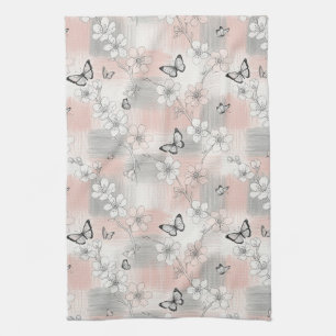 Elegant Butterfly Blossom (3) Kitchen Towel