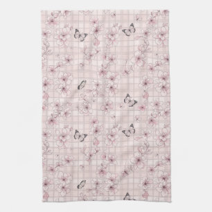 Elegant Butterfly Blossom (4) Kitchen Towel