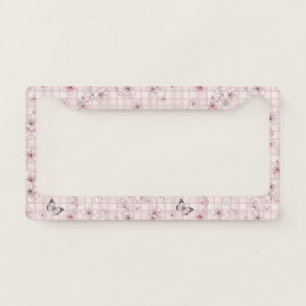 Elegant Butterfly Blossom (4) License Plate Frame