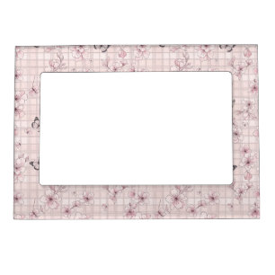 Elegant Butterfly Blossom (4) Magnetic Frame