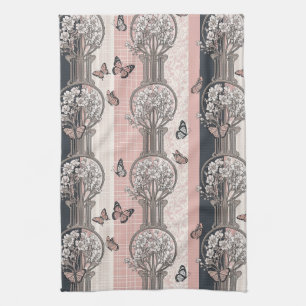 Elegant Butterfly Blossom (5) Kitchen Towel