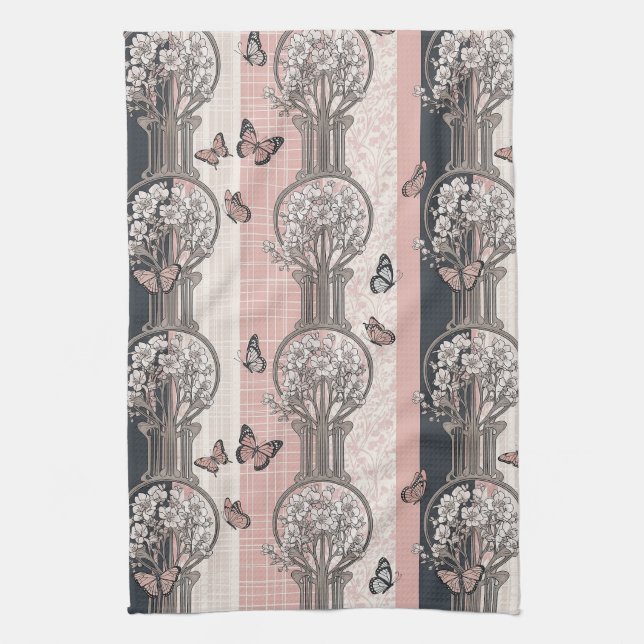 Elegant Butterfly Blossom (5) Kitchen Towel (Vertical)