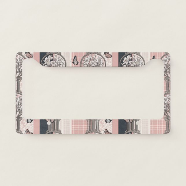 Elegant Butterfly Blossom (5) License Plate Frame (Front)
