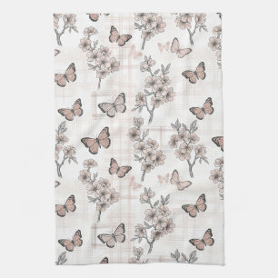 Elegant Butterfly Blossom (6) Kitchen Towel