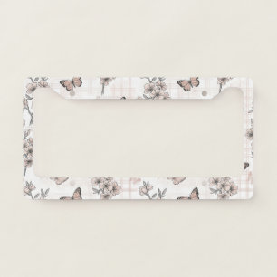 Elegant Butterfly Blossom (6) License Plate Frame
