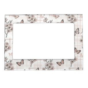 Elegant Butterfly Blossom (6) Magnetic Frame