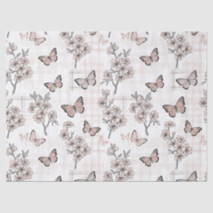 Elegant Butterfly Blossom (6) Tissue Paper