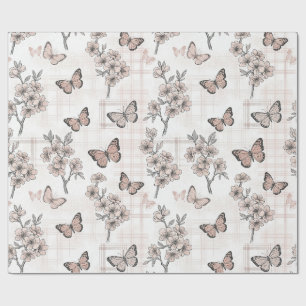Elegant Butterfly Blossom (6) Wrapping Paper