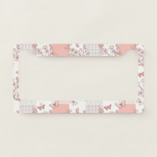 Elegant Butterfly Blossom (7) License Plate Frame