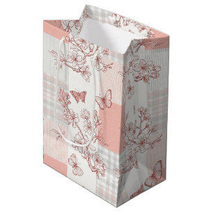 Elegant Butterfly Blossom (7) Medium Gift Bag