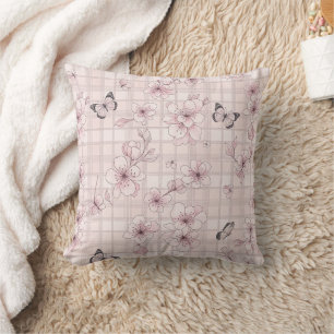 Elegant Butterfly Blossom (7) Throw Pillow