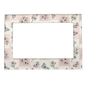 Elegant Butterfly Blossom (8) Magnetic Frame