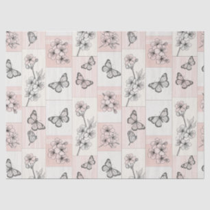 Elegant Butterfly Blossom (8) Tissue Paper