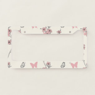 Elegant Butterfly Blossom (9) License Plate Frame