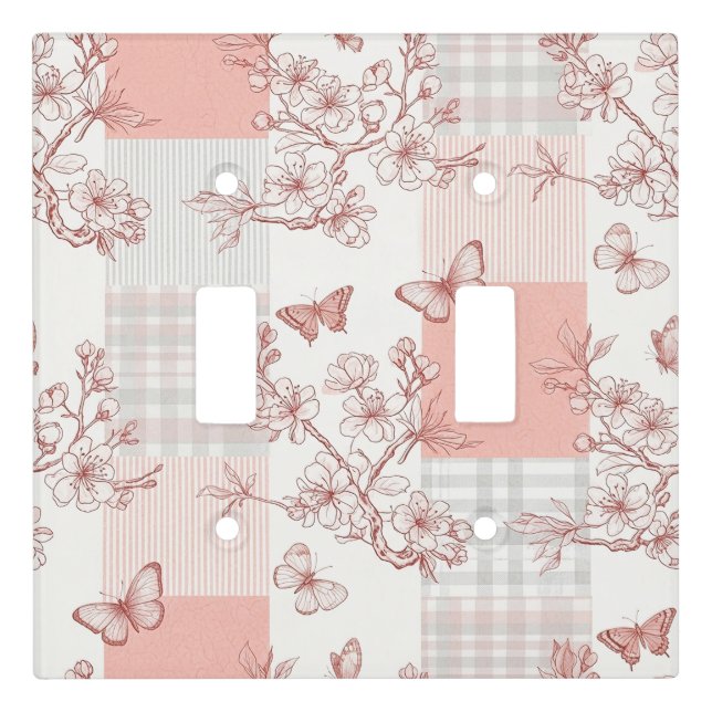 Elegant Butterfly Blossom (9) Light Switch Cover (Front)