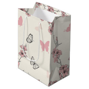 Elegant Butterfly Blossom (9) Medium Gift Bag