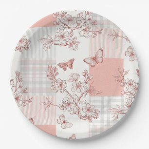 Elegant Butterfly Blossom (9) Paper Plates