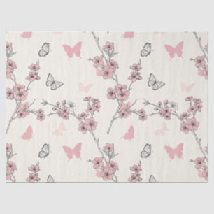 Elegant Butterfly Blossom (9) Tissue Paper