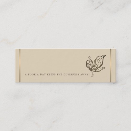Elegant Butterfly Bookmark Mini Business Card
