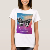 Elegant Butterfly Design with Amazing Sunset T-Shirt