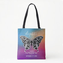 Elegant Butterfly Design with Amazing Sunset Tote Bag