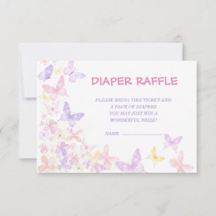 Elegant Butterfly Diaper Raffle Baby Shower