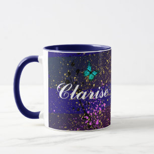 Elegant Butterfly Floral Aesthetic Mug