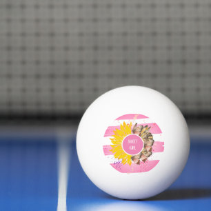 Elegant Butterfly Floral Aesthetic Ping Pong Ball