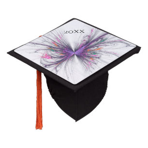 Elegant Butterfly Fractal Graduation Cap Topper