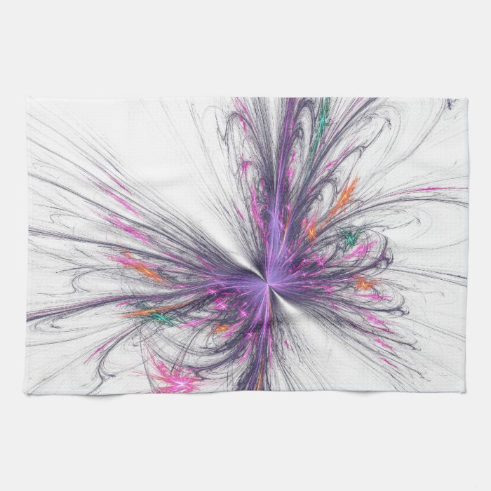 Elegant Butterfly Fractal Hand Towel